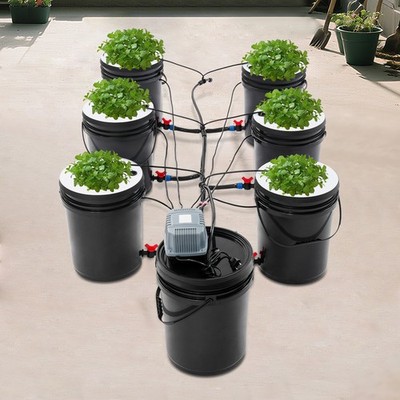 Farmer DWC Hydroponik System 20L Tiefwasserkultur mit 6 Eimern Hydroponic System