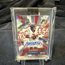 2023 CJ Stroud Wild Card Alumination Playoffs! Auto RC /5 Rookie Autograph Comix
