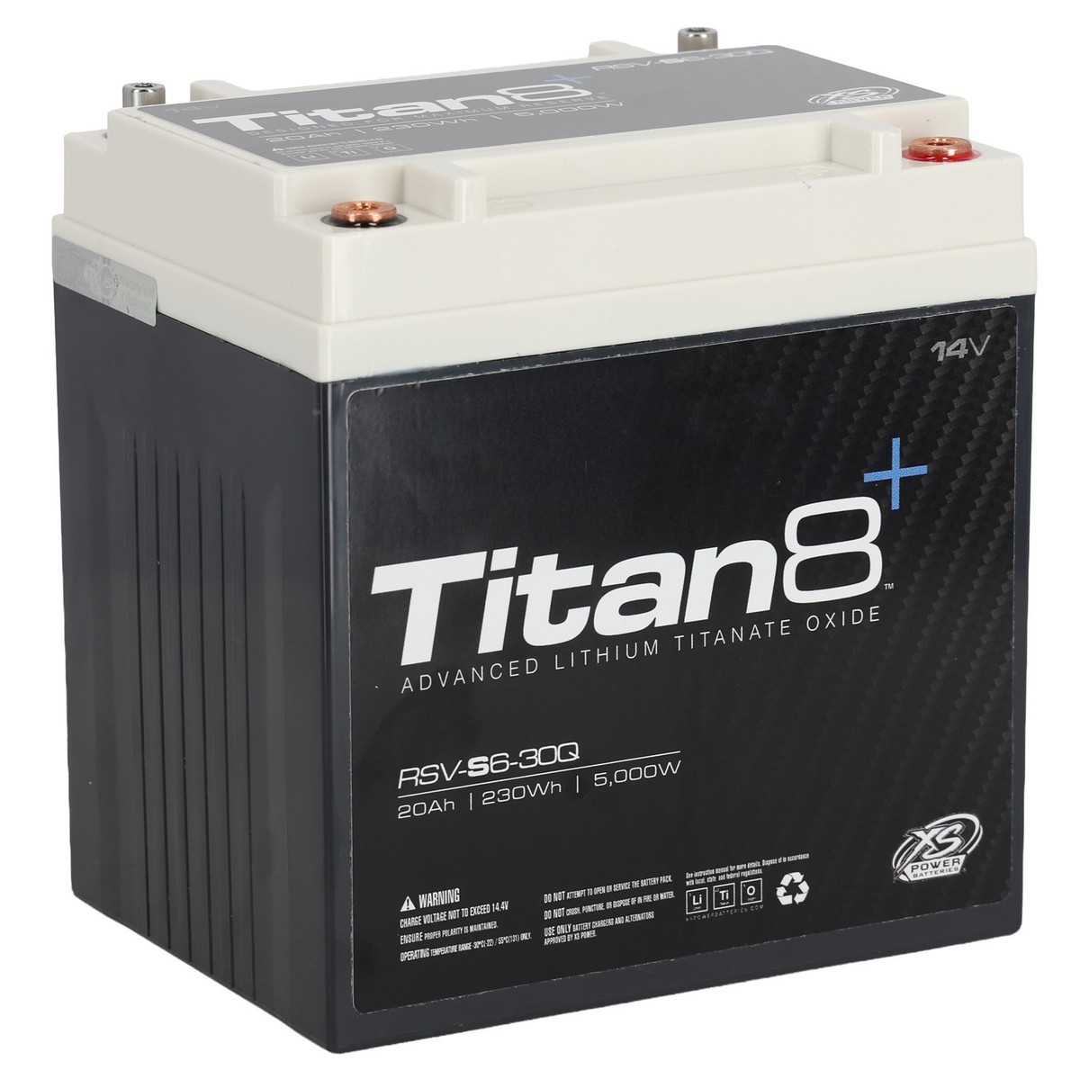 XS Power RSV-S6-30Q 5000w Titan 8 14 Volt LTO Lithium Car Battery