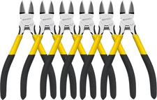 Wire Cutters, 6 Pack, 6.5" Flush Cutters Spring Loaded Pliers Side Cutting Pl...