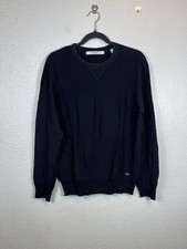 Scotch  Soda Amsterdam Couture Navy Crewneck Pullover Knit Sweater Black Medium