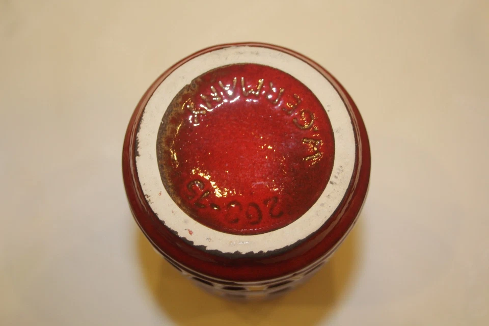 Scheurich Vase, 268-15, West Germany, ROT, Keramik, 15,5cm hoch 60/70er Vintage - Bild 3 von 4