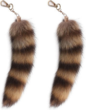 Faux Fox Tail Fur Keychain Cosplay Costume Tails Handbag Accessory Key Chain Rin
