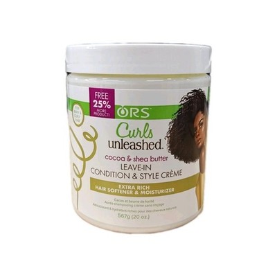 ORS Curls Unleashed Cocoa And Shea Butter Leave In Condition Style Creme 20oz