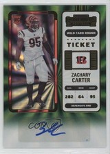2022 Panini Contenders Rookie Ticket Wild Card Round Zachary Carter Auto 0u9w. rookie card picture