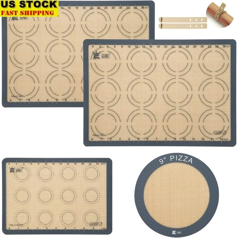 Non-Stick Silicone Baking Mat Set Heat Resistant Kitchen Tool Baking Accessory
