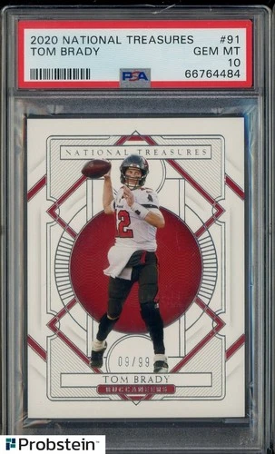 2020 National Treasures #91 Tom Brady Buccaneers 9/99 PSA10 GEM MINT