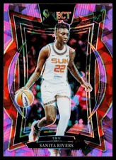 2025 Panini Select WNBA Saniya Rivers Concourse #52 Pink Ice Prizm RC