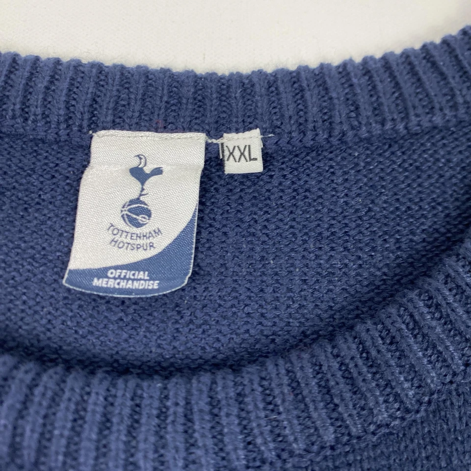 Suéter Tottenham Hotspur Para Hombres 2XL Azul Marino Navidad Spurs Premier League Fútbol Foto 3 de 4