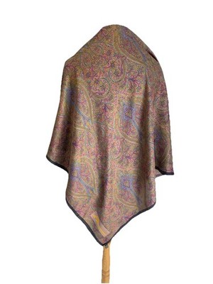 Adriatica Navigazione 100% Silk Scarf Paisley Print Colorful Square Luxury #A110
