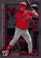 Nathaniel Lowe Washington Nationals 2025 Topps Chrome Rookie Card #49. rookie card picture