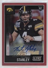 2020 Score Rookies Red Zone Signatures 16/20 Nate Stanley #364 Auto 0w8