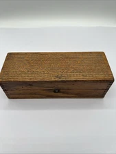 Antique Wheeler & Wilson W&W Sewing Machine Wooden Wood Box 8.75”x3”x2.75H