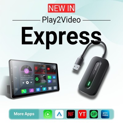 OTTOCAST Express Wireless CarPlay Adapter Android AI Box Prime Video/YouTube /TK