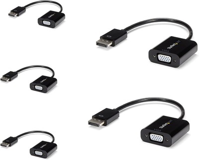 StarTech.com 5-Pack DisplayPort to VGA Adapter - 1.2 Black 