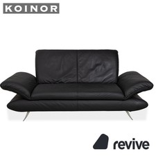 Koinor Rossini Zweisitzer Leder Sofa Dunkelgrau Anthrazit Couch manuelle