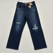 Levi's Women's New With Tags Ribcage Straight Ankle Dark Wash Jeans Size 30x27