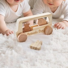 Set da gioco per macchinine in legno, giocattolo per bambini, camioncino in