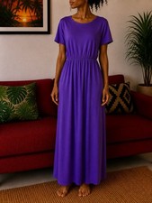 Robe longue fluide Couleur violet  Avec poches - Taille XL