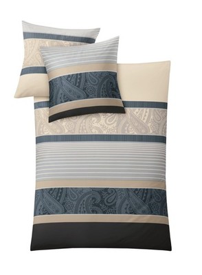 6162271954 Bettwäsche Cambridge, Maße 155 x 220 cm und 80 x 80 cm, Farbe Taupe