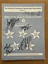 Signed Program 1992 NY Giants: John Washington, Bobby Abrams, Reyna Thompson +
