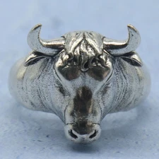 Buy 3 Get 1 Free 3D Stainless Steel Taurus Bull Head Horns Men’s Rings