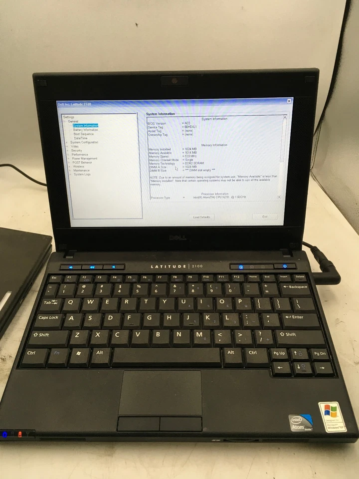 DELL LATITUDE 2100 - LOT OF 3 - BOOTS TO BIOS - INTEL ATOM N270 - 1GB RAM - BB - Image 4 of 4