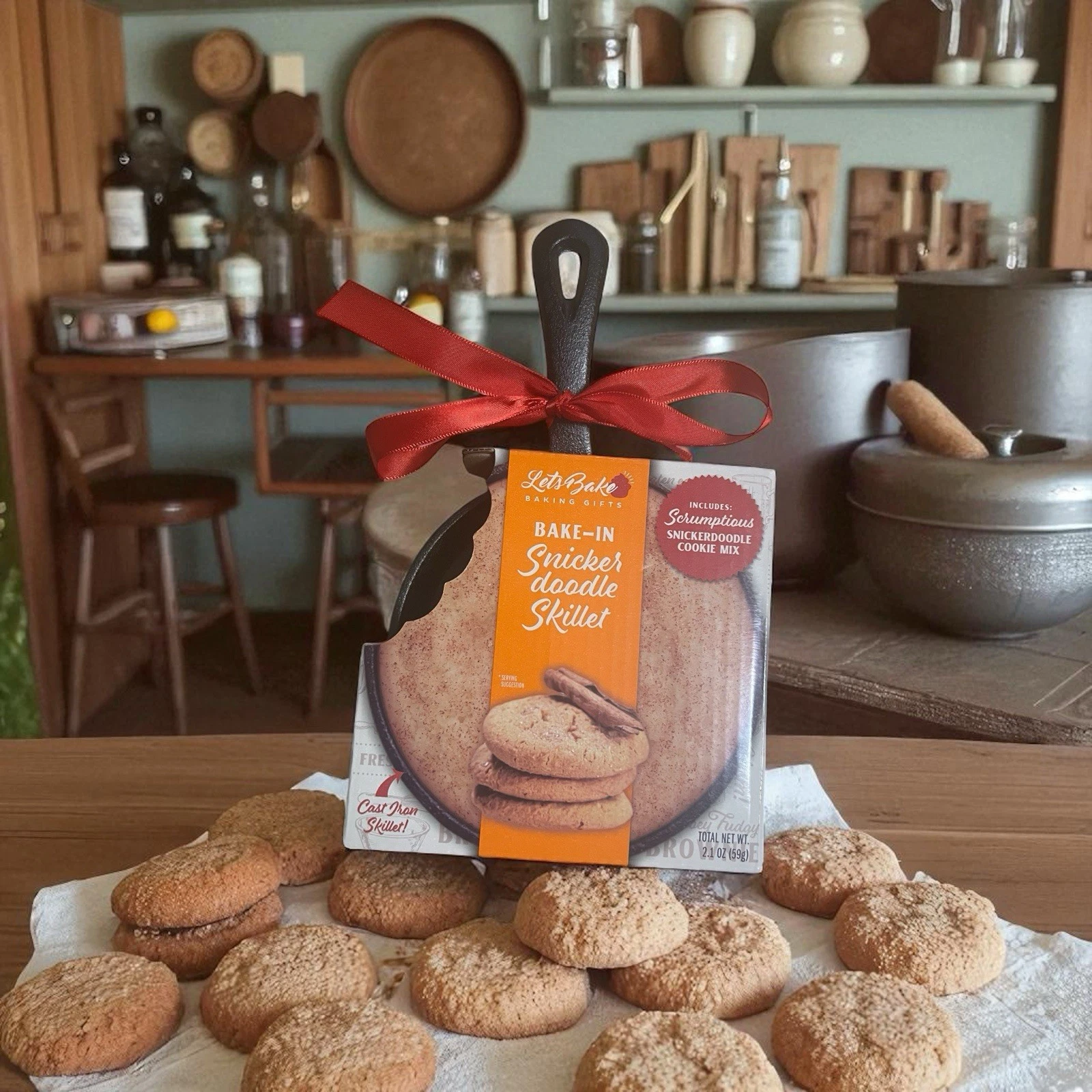 Blondie Skillet Gift Set – 5” Mini Cast Iron Pan w/ Blondie Baking Mix – New