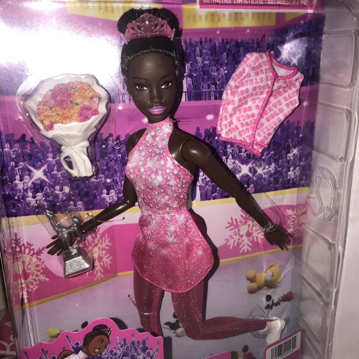 A/A Ice Skater Barbie Doll African American Brunette NIB | eBay