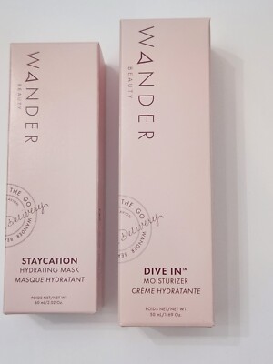 Wander Beauty COMBO Dive In Moisturizer & Staycation Hydrating Mask NEW