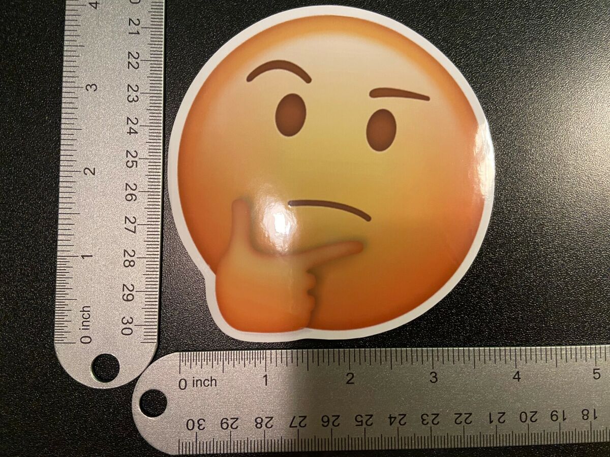 Emoji Meme Thinking Sticker for Sale by beccaamac