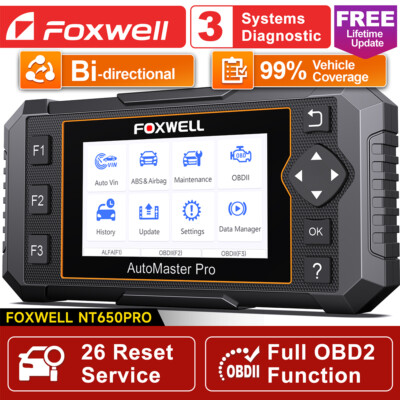 FOXWELL NT650 Elite Auto Diagnosegerät OBD2 Scanner ABS SAS EPB DPF Öl TPMS SRS
