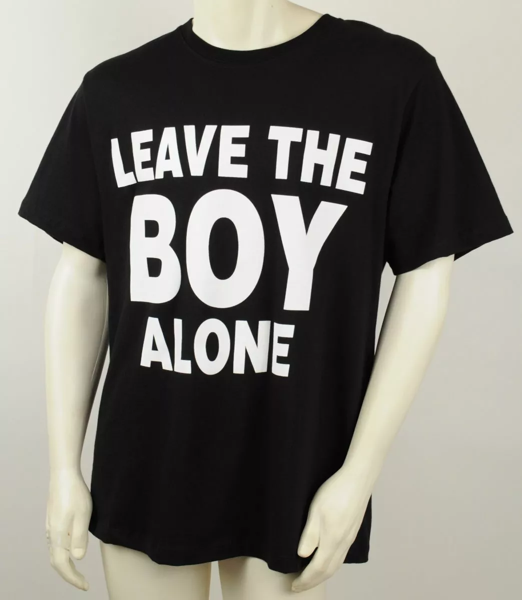 Boy London T Shirt Leave The Boy Alone Black Mens Medium, M, 42