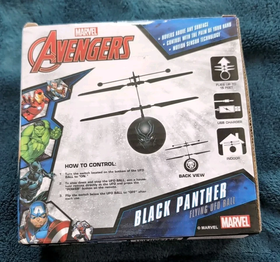 WorldTech 33307 Marvel Black Panther Flying UFO Ball New FREE SH - Image 2 of 4