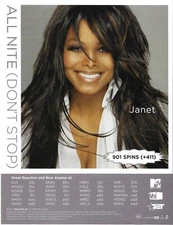 JANET JACKSON Vintage All Nite 2004 PROMO TRADE AD Poster for Damita CD 8.5x11
