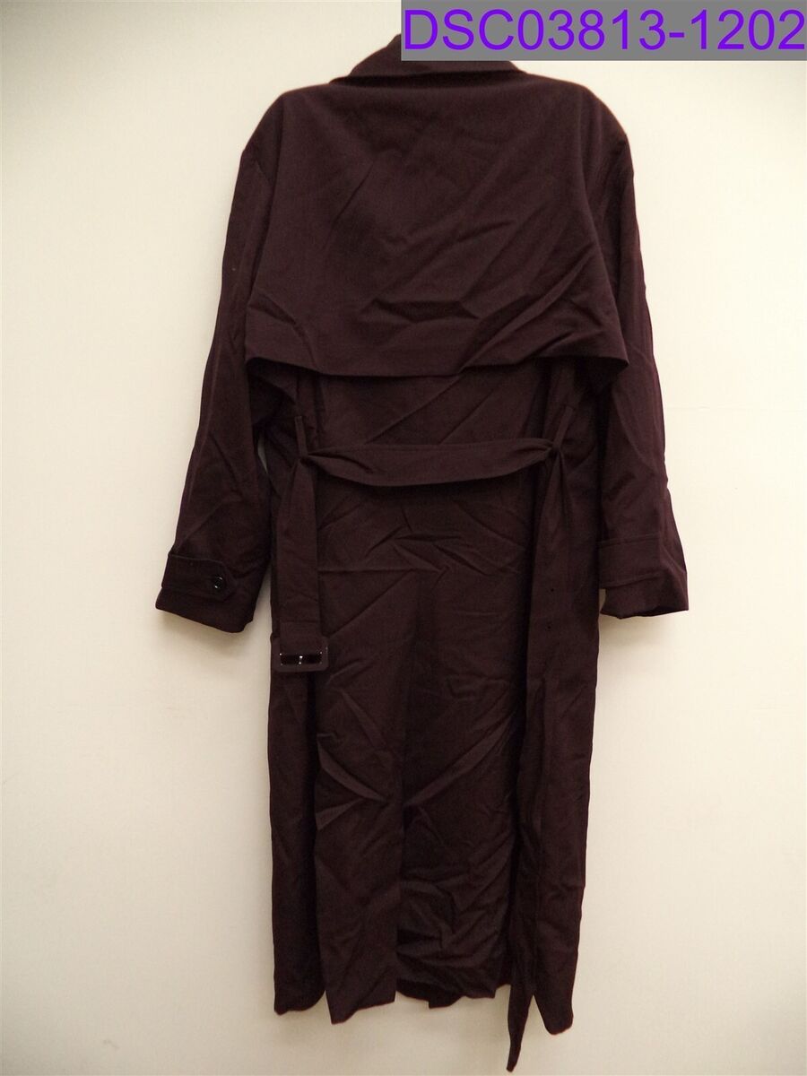 Women's Size 40 Dries Van Noten Raven Wool Trench Coat