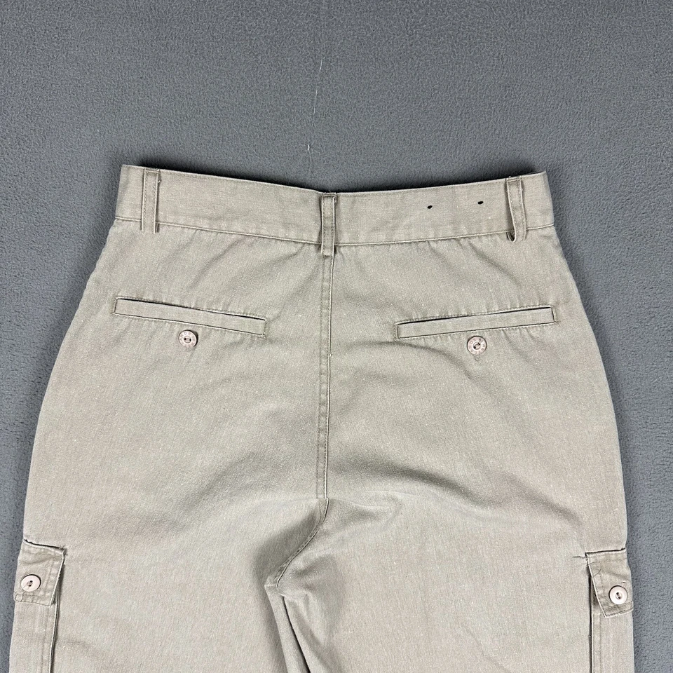 Pantalones cargo Bugle Boy vintage para hombre 29x30 (se adapta a 28x29) beige solapa bolsillo patinador 90 Foto 4 de 4
