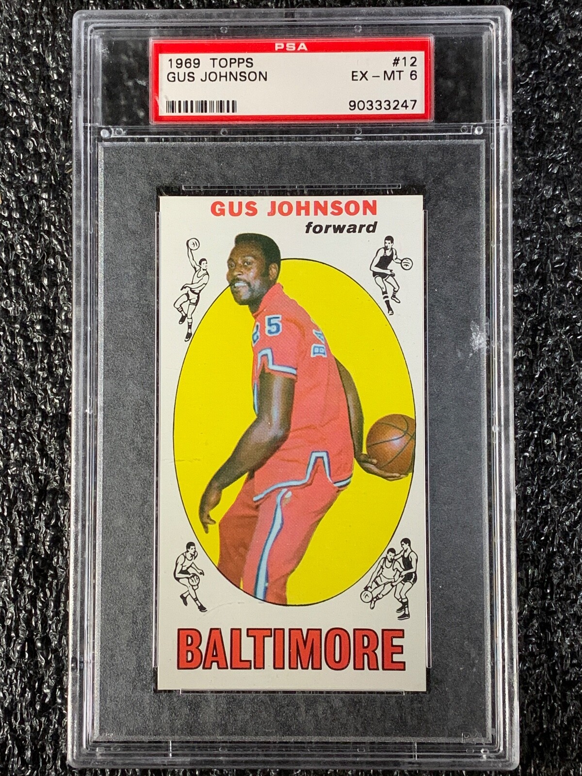 1969 Topps Basketball #12 Gus Johnson PSA 6