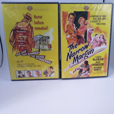 Brand New Sealed 2 DVDs The Narrow Margin & The Day They Robbed the Bank England