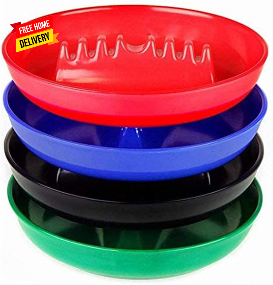 Ash Tray for Cigarettes & Cigar [4 Pack] round Plastic Melamine