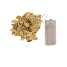 NNETM 2 Meters Simulation Golden Leaf Indoor Decoration String Lights
