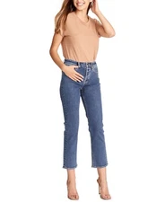 Vigoss Jeans Sz 29 High Rise Straight Leg Jeans In Indigo $68