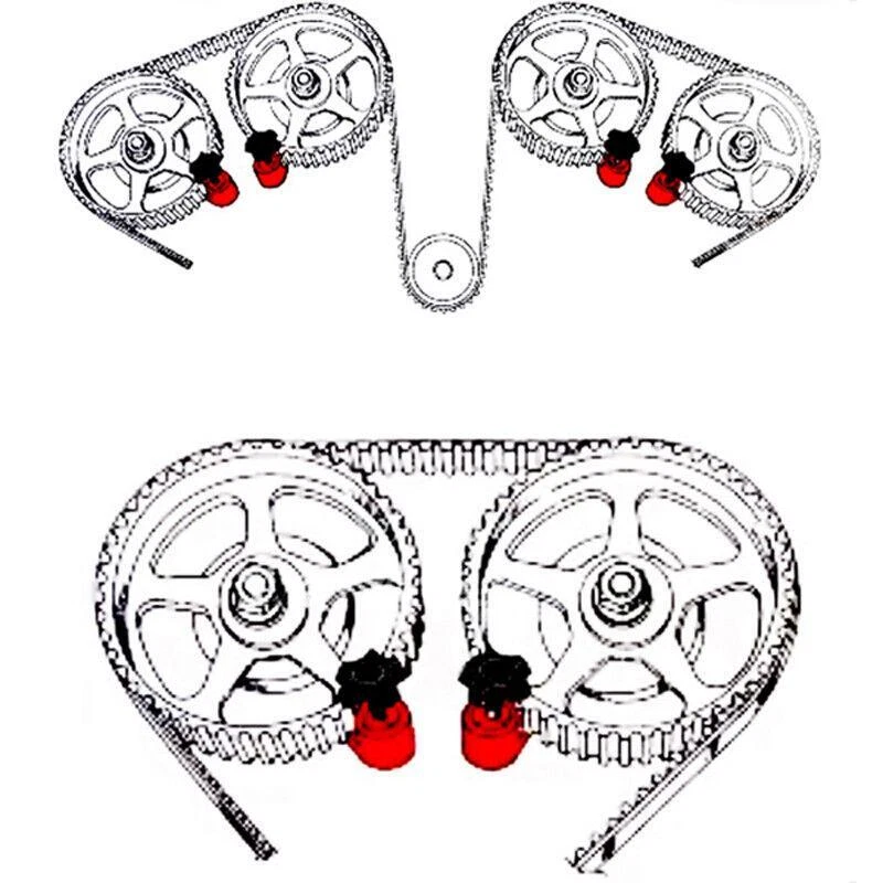 Kit de herramientas de bloqueo de engranajes de piñón de sincronización motores de árbol de levas de bloqueo de abrazadera de doble leva para automóvil Foto 4 de 4