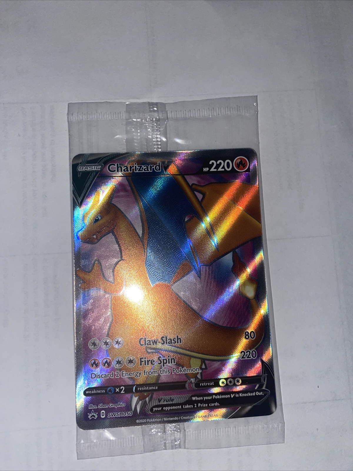 Charizard V Ultra Rare Full Art Pokémon ~ Champion's Path SWSH050 ~ Promo Card 
