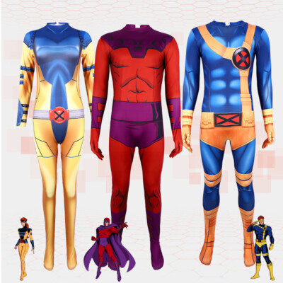 Cosplay X-Men 97 Cyclops Magneto Phoenix Jumpsuits Kinder Erwachsene Bodysuits