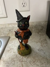 Black Cat Witch Debra Schoch DCC Prior To Bethany Lowe 7.25”