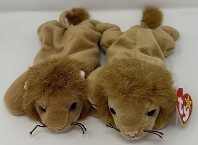 TY Beanie Babies Roary The Lion Birthday February 20, 1996 Lot Of