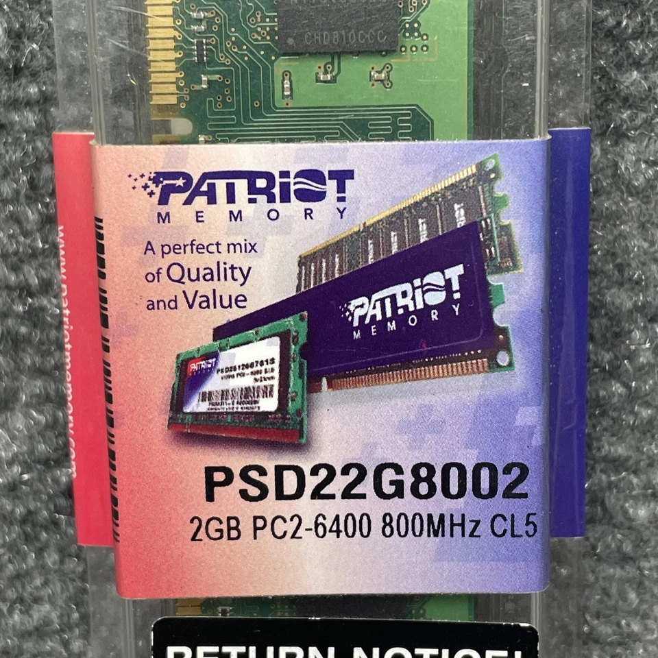 Sealed Patriot Memory PSD22G8002 2GB PC2 6400 SDRAM Module RAM - Image 2 of 4