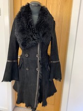 Whistles Real Sheepskin Shearling Fur Jacket Coat Toscana Uk8-10 Us4 Eu34