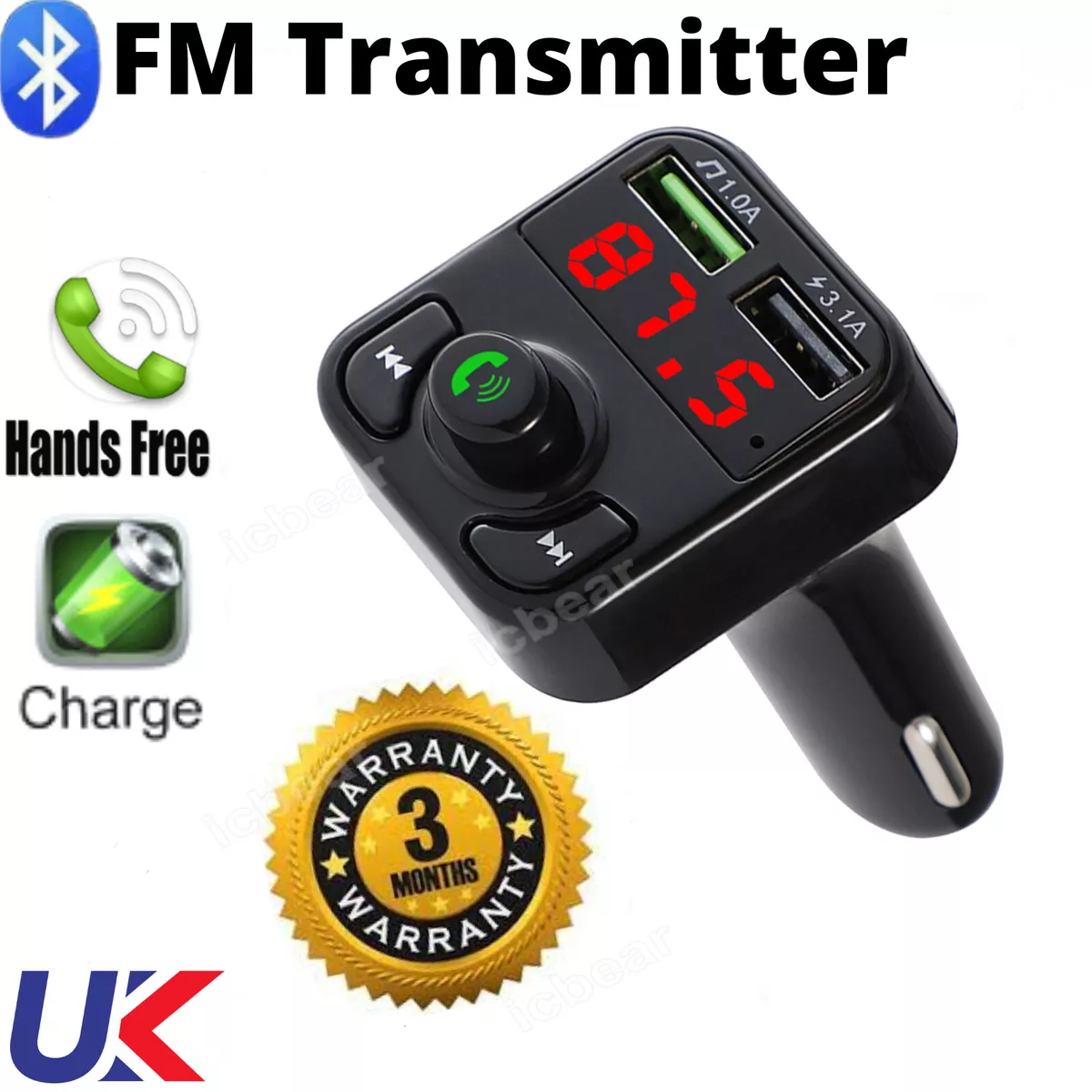 10m 12V Car Wireless V5.0 Bluetooth Receiver Module Music Radio